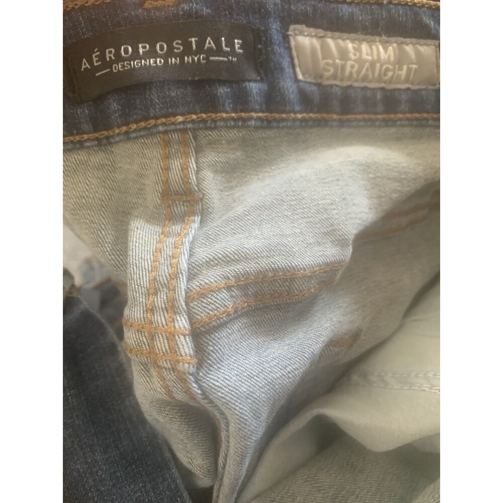 Aeropostale Jeans Men's 36x32 Slim Straight Stretch Denim Comfort Dark Wash 9846 - Picture 7 of 9